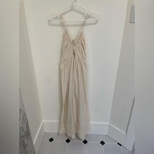 H&M off white cut out midi dress